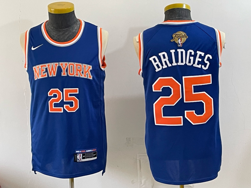 Men New York Knicks #25 Bridges blue 2026 Nike NBA jersey 072204->new york knicks->NBA Jersey